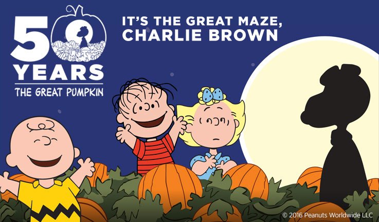 Giant Corn Maze 2016 - 50 Years, the Great Pumpkin - Charlie Brown and Peanuts